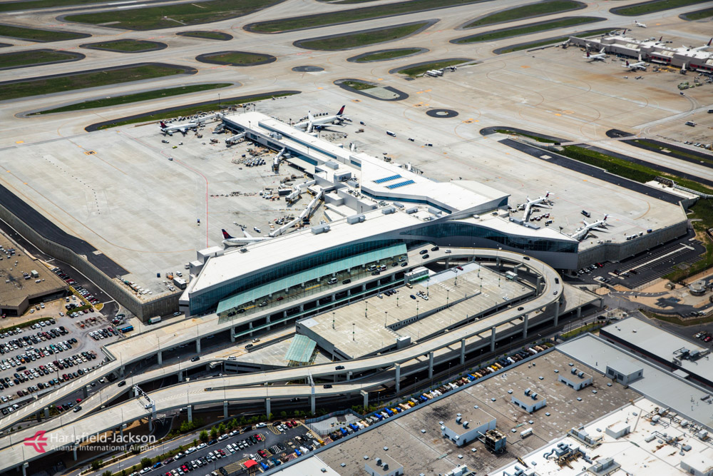 An aerial image of Atlanta airport