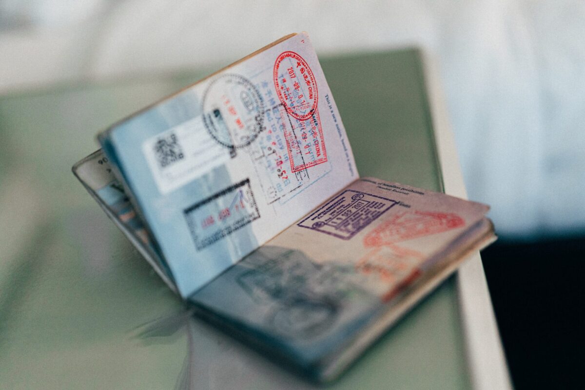 Passport filled with stamps