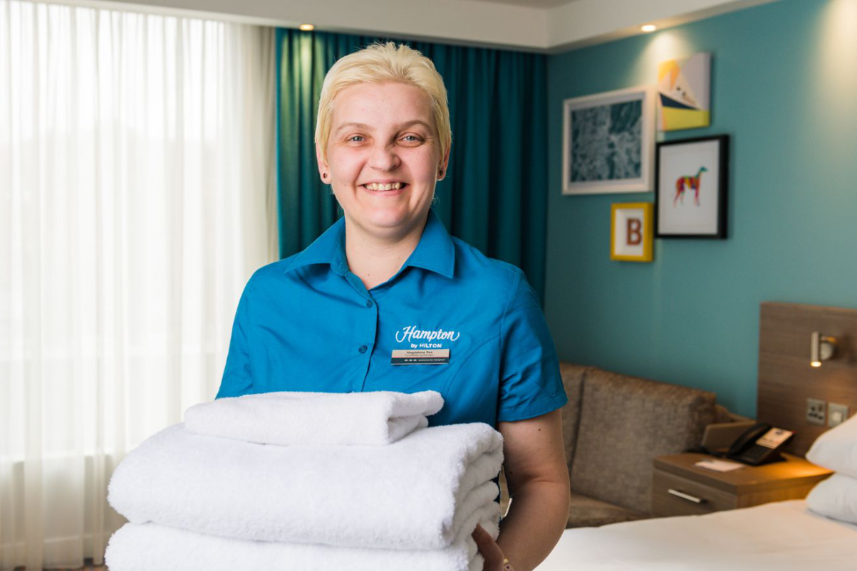 hotel housekeeper at hampton by hilton source hilton