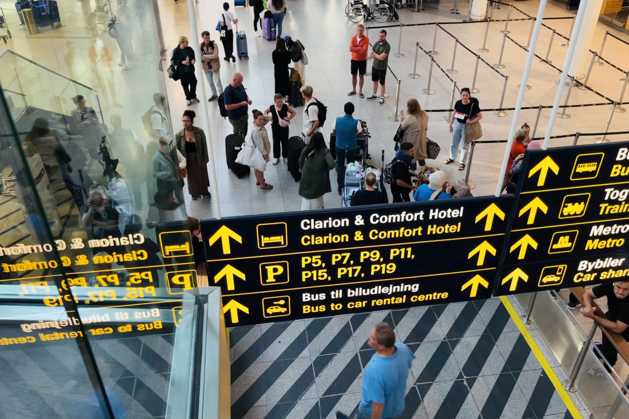 Passengers arriving at Copenhagen’s airport