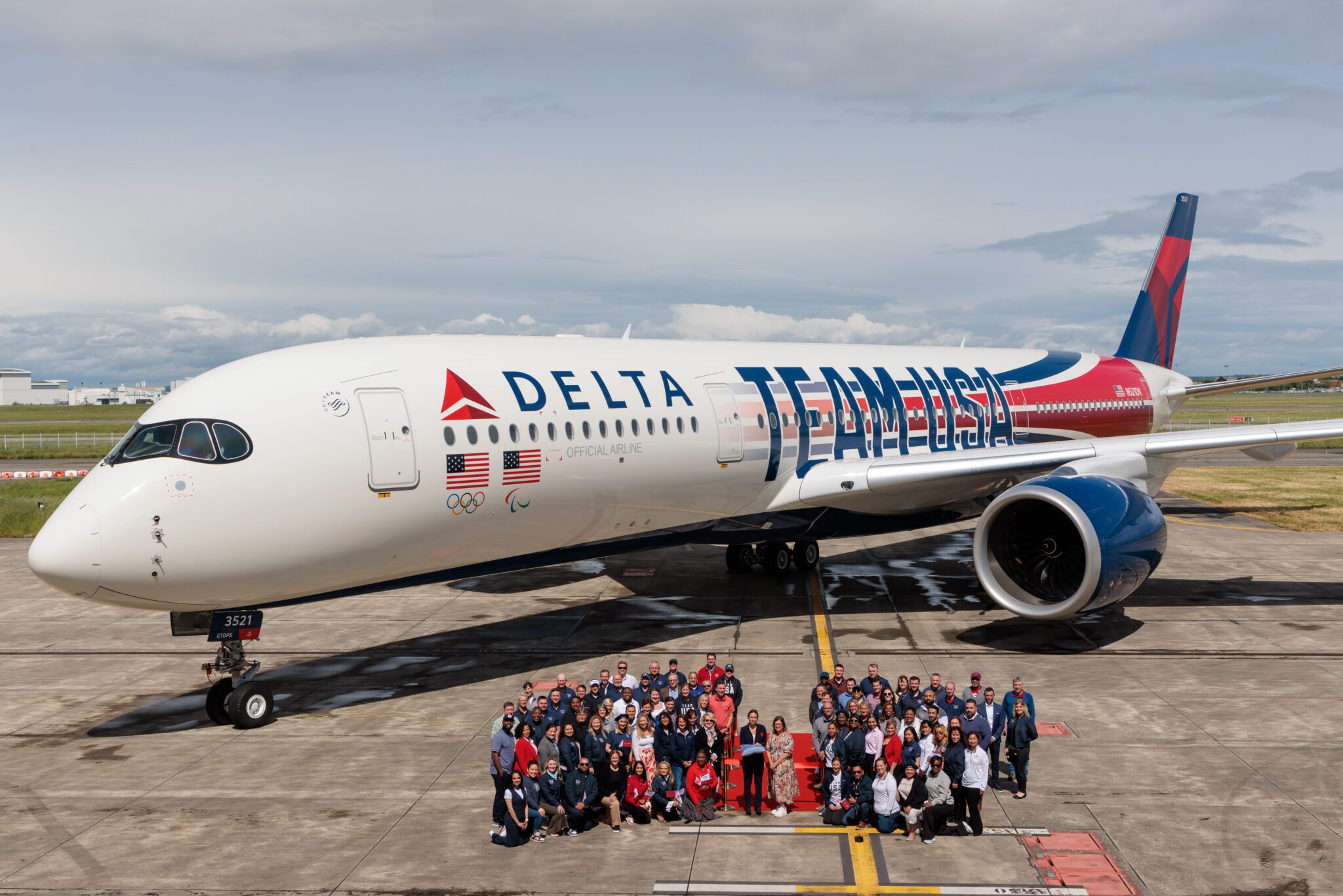 Delta Air Lines' Team USA plane