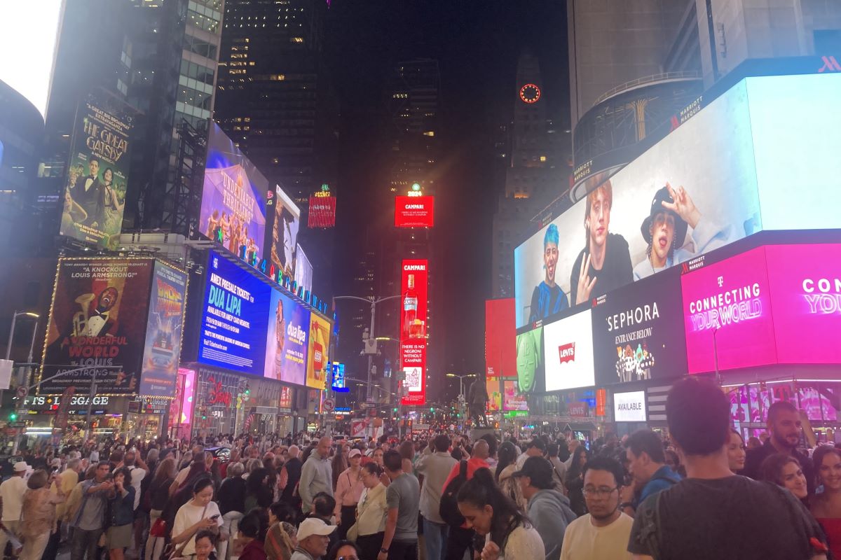 Times Square in New York.